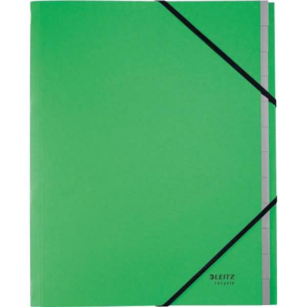 Ordnungsmappe Recycle A4 12 Fächer Karton grün
