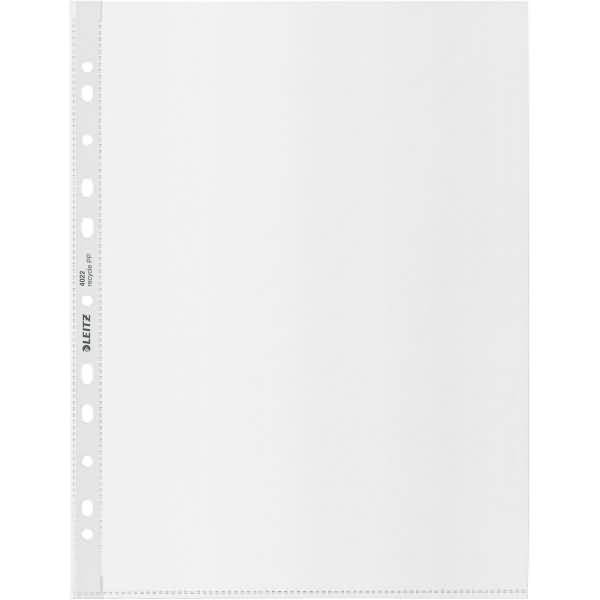 Prospekthülle Recycle A4 PP genarbt farblos VE=40 Stück