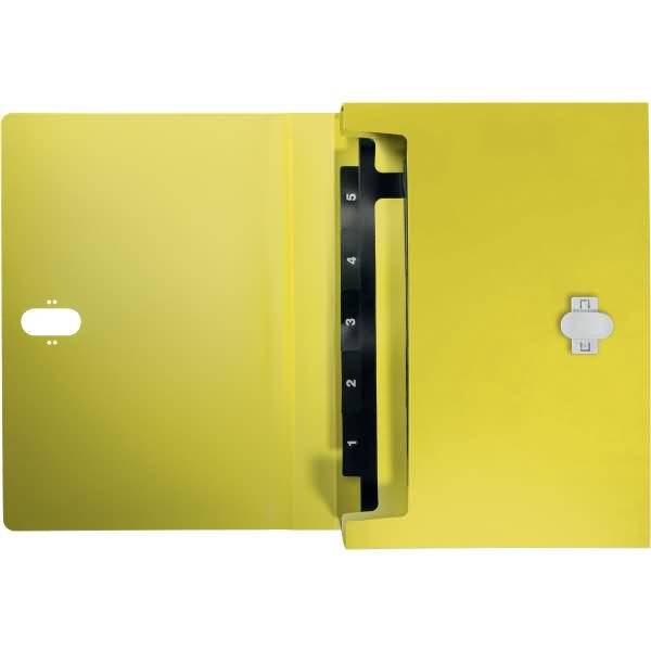 Projektmappe Recycle A4 PP 5 Fächer gelb
