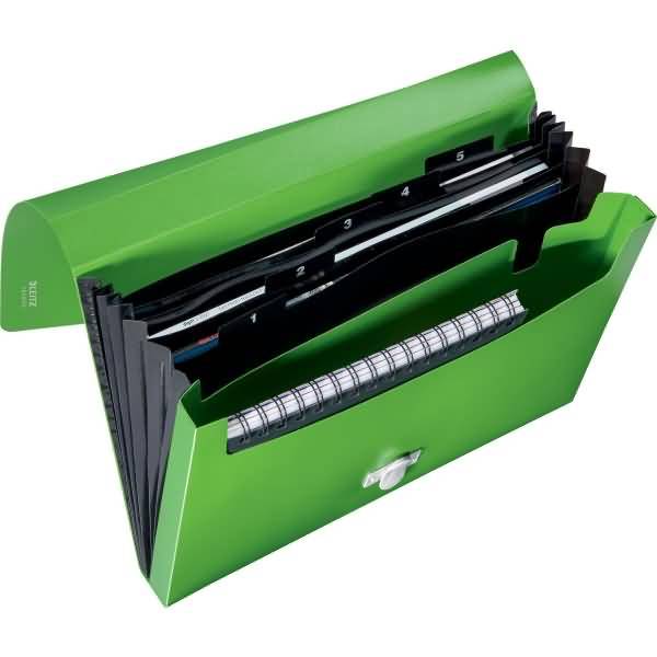 Projektmappe Recycle A4 PP 5 Fächer grün