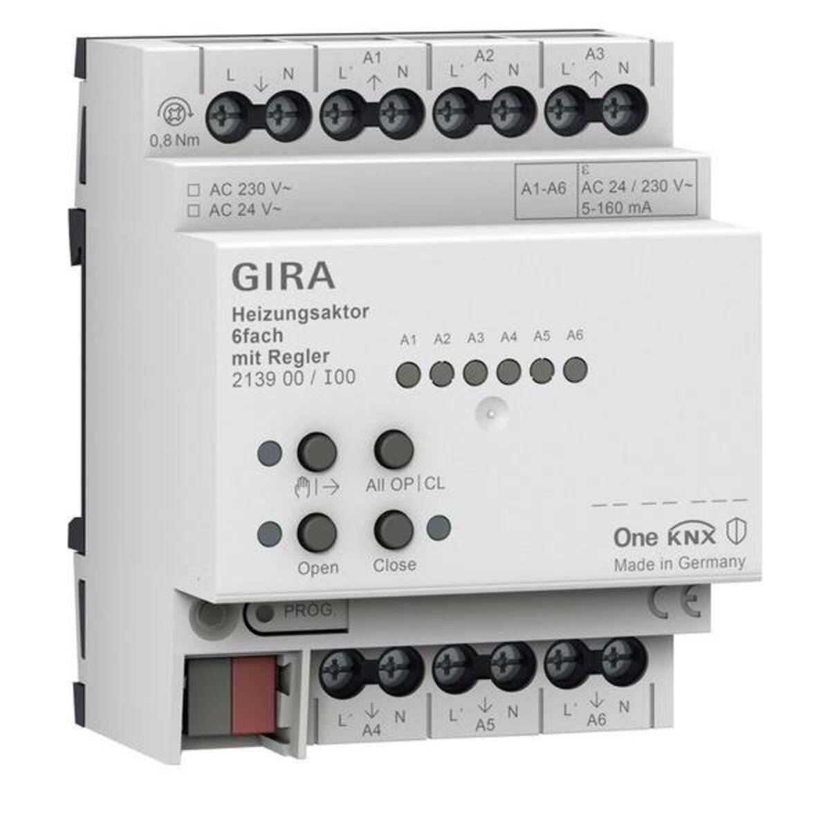 Gira Heizungsaktor 6-f. Regler 213900