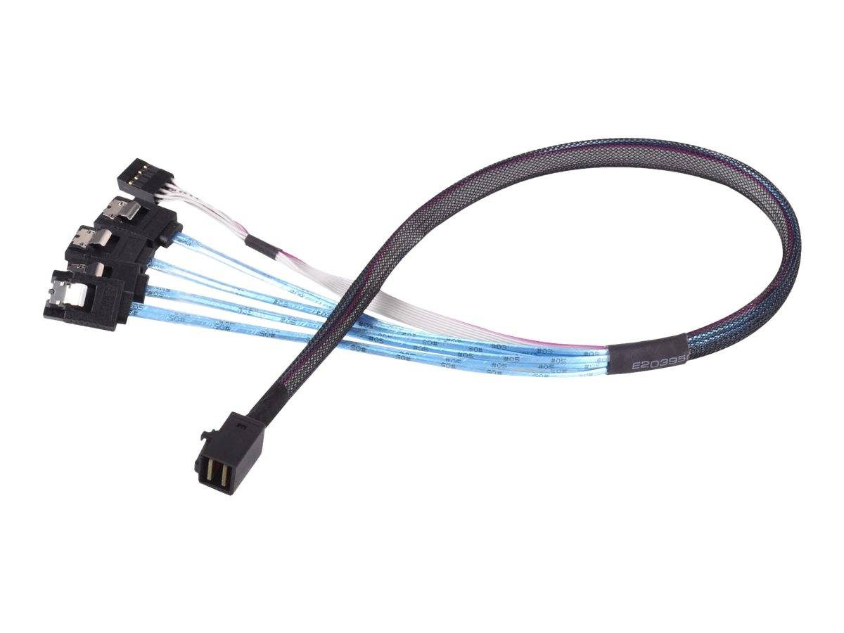 SilverStone CPS05 - SATA-Kabel - mit Sidebands - SAS 12Gbit/s - 4-Lane - 4x Mini