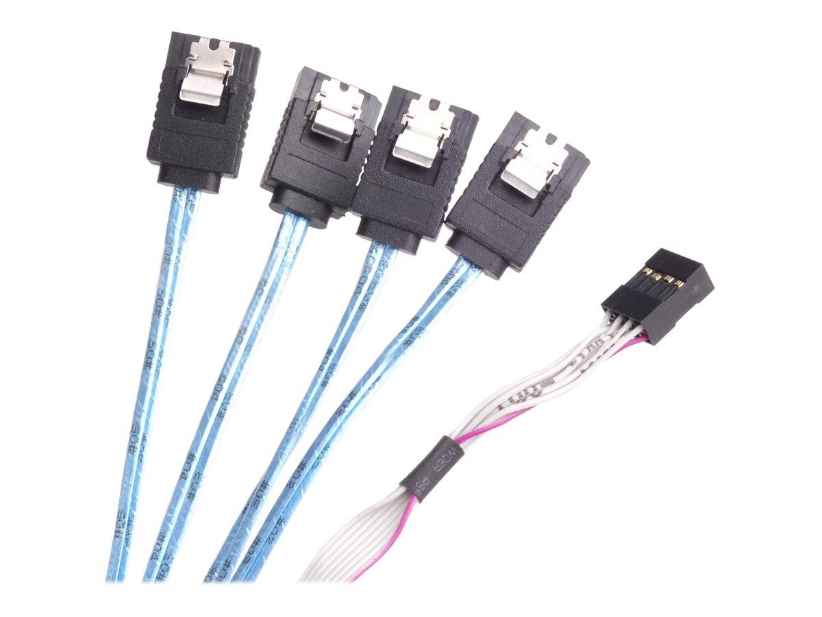 SilverStone CPS05 - SATA-Kabel - mit Sidebands - SAS 12Gbit/s - 4-Lane - 4x Mini