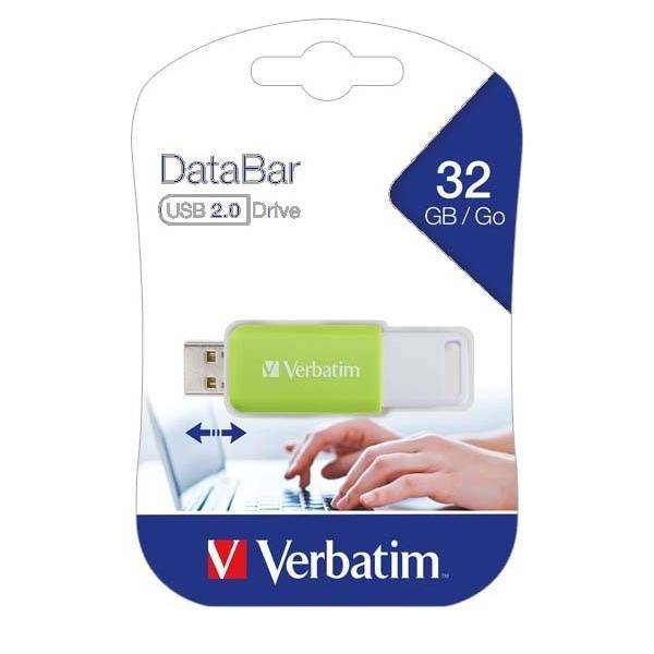 10 Stk. Verbatim USB 2.0 Stick 32GB DataBar VERBATIM 49454 gn