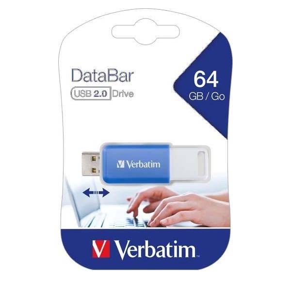 10 Stk. Verbatim USB 2.0 Stick 64GB DataBar VERBATIM 49455 bl
