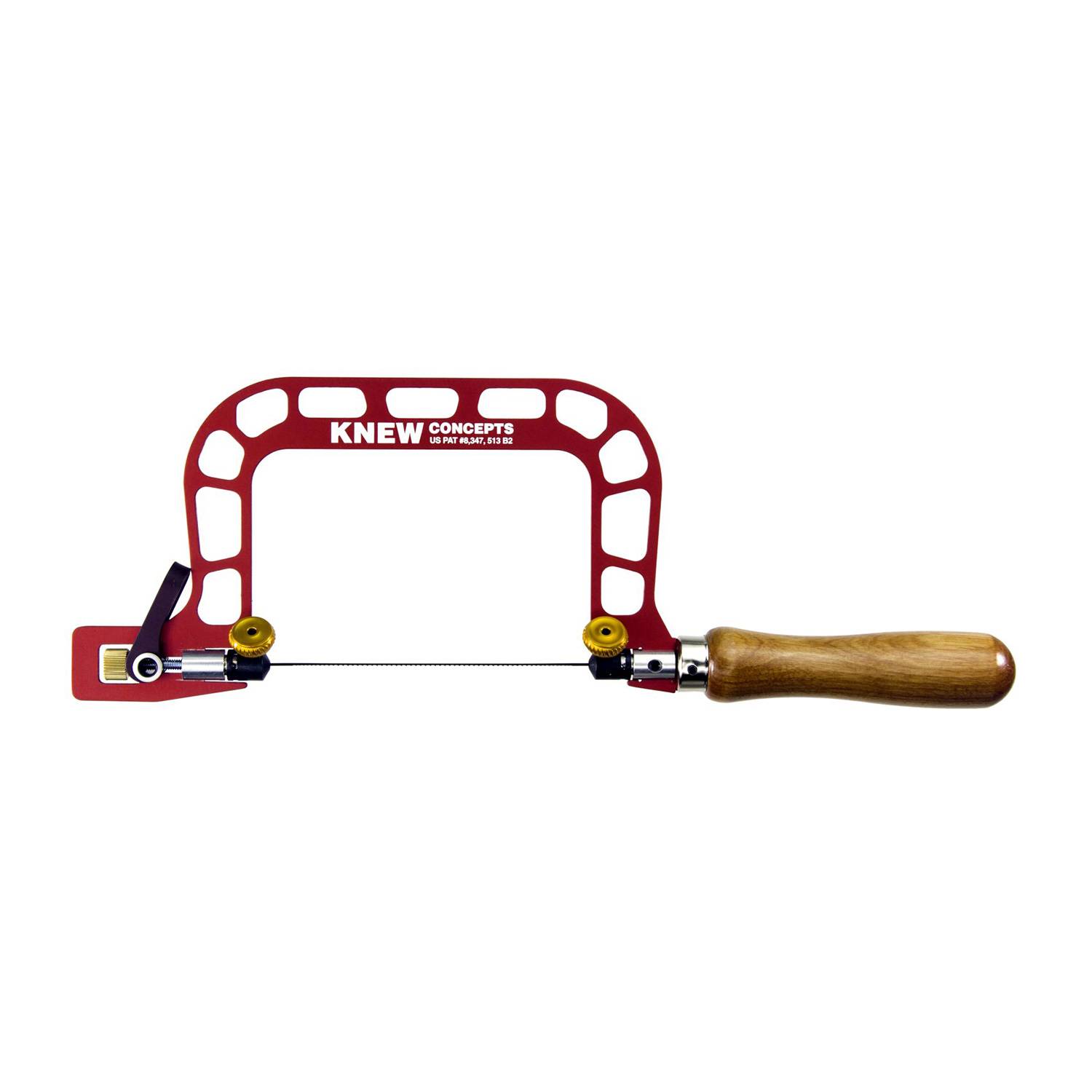 Knew Concepts Laubsägebogen mit Blattspannung, aus Aluminium, leicht und stabil