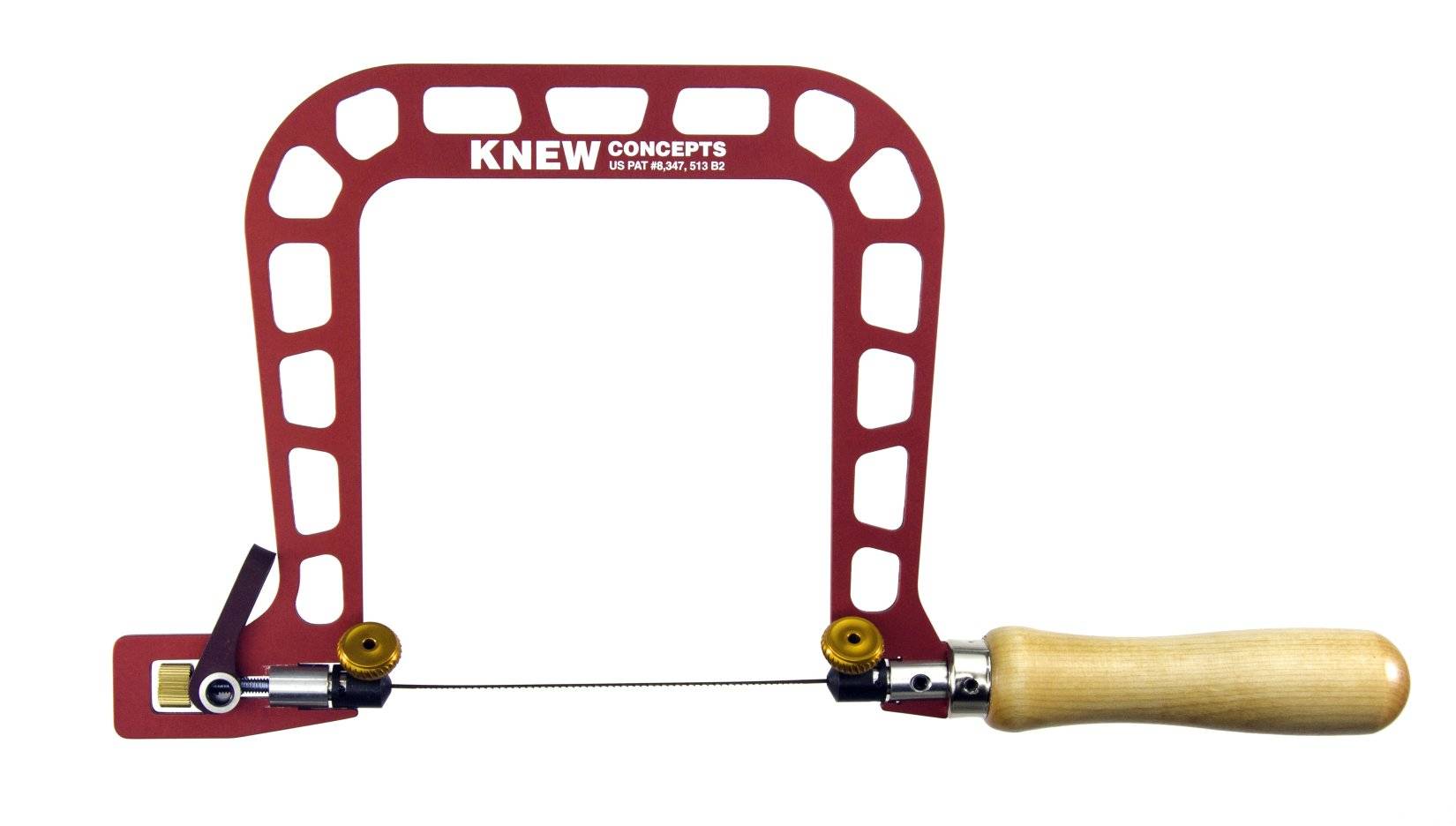 Knew Concepts Laubsägebogen mit Blattspannung, aus Aluminium, leicht und stabil