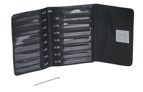 SELVA Mini-Bohrer-Satz HSS, 15-teilig - Ø 1,05 bis 2,00mm