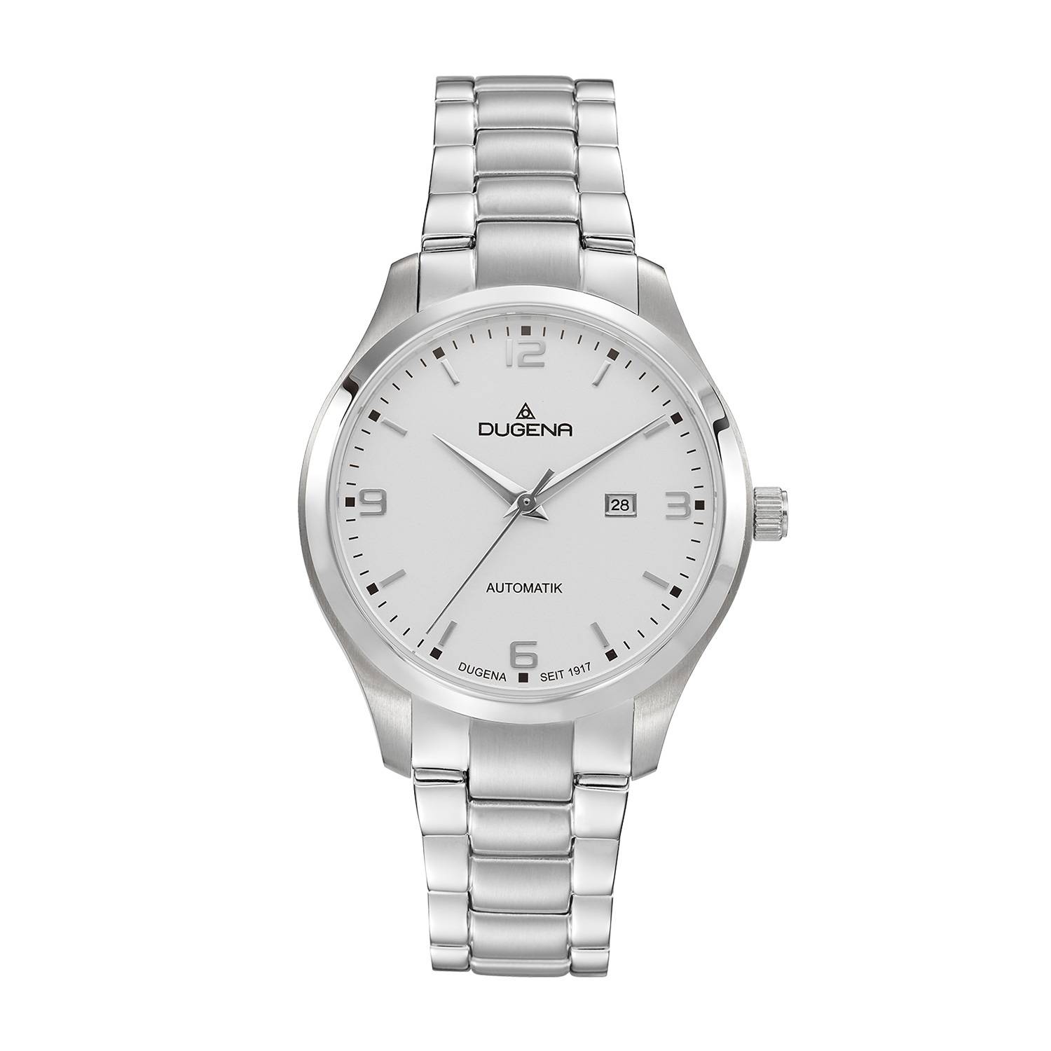 Dugena Damen-Armbanduhr Tresor Woman Automatik, Edelstahl, Saphirglas, 10 bar