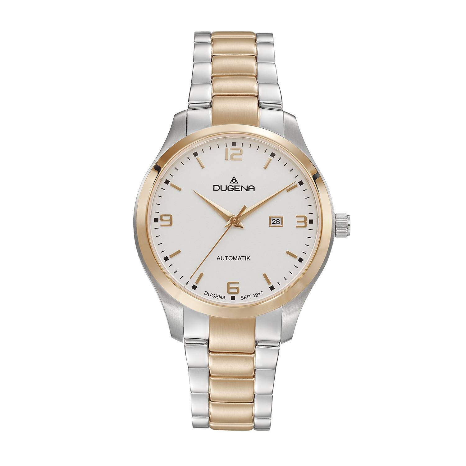 Dugena Damen-Armbanduhr Tresor Woman Automatik, Edelstahl, Saphirglas, 10 bar