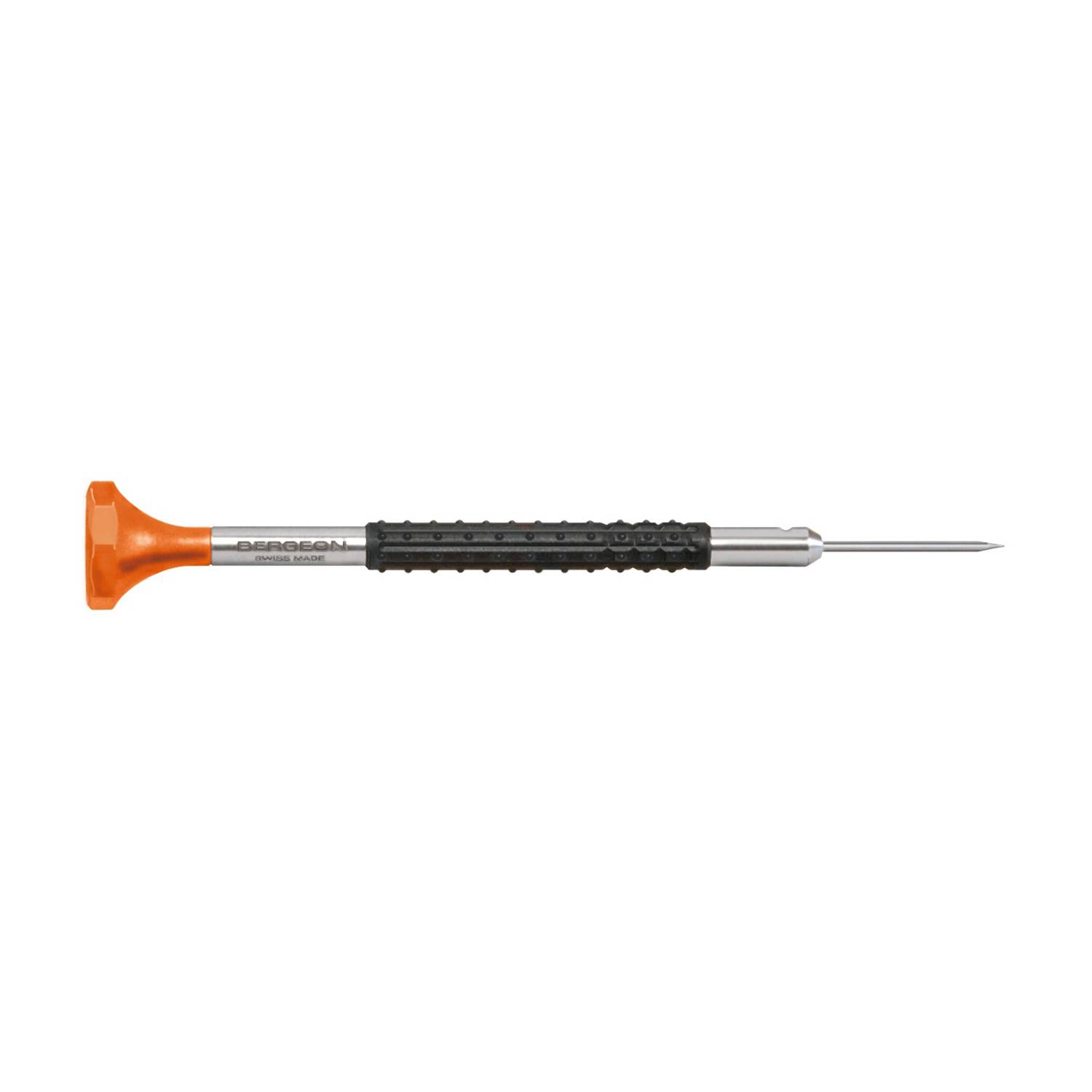 Bergeon 6899 Schraubendreher, ergonomisch, Edelstahl, drehbarer Achtkant-Kopf
