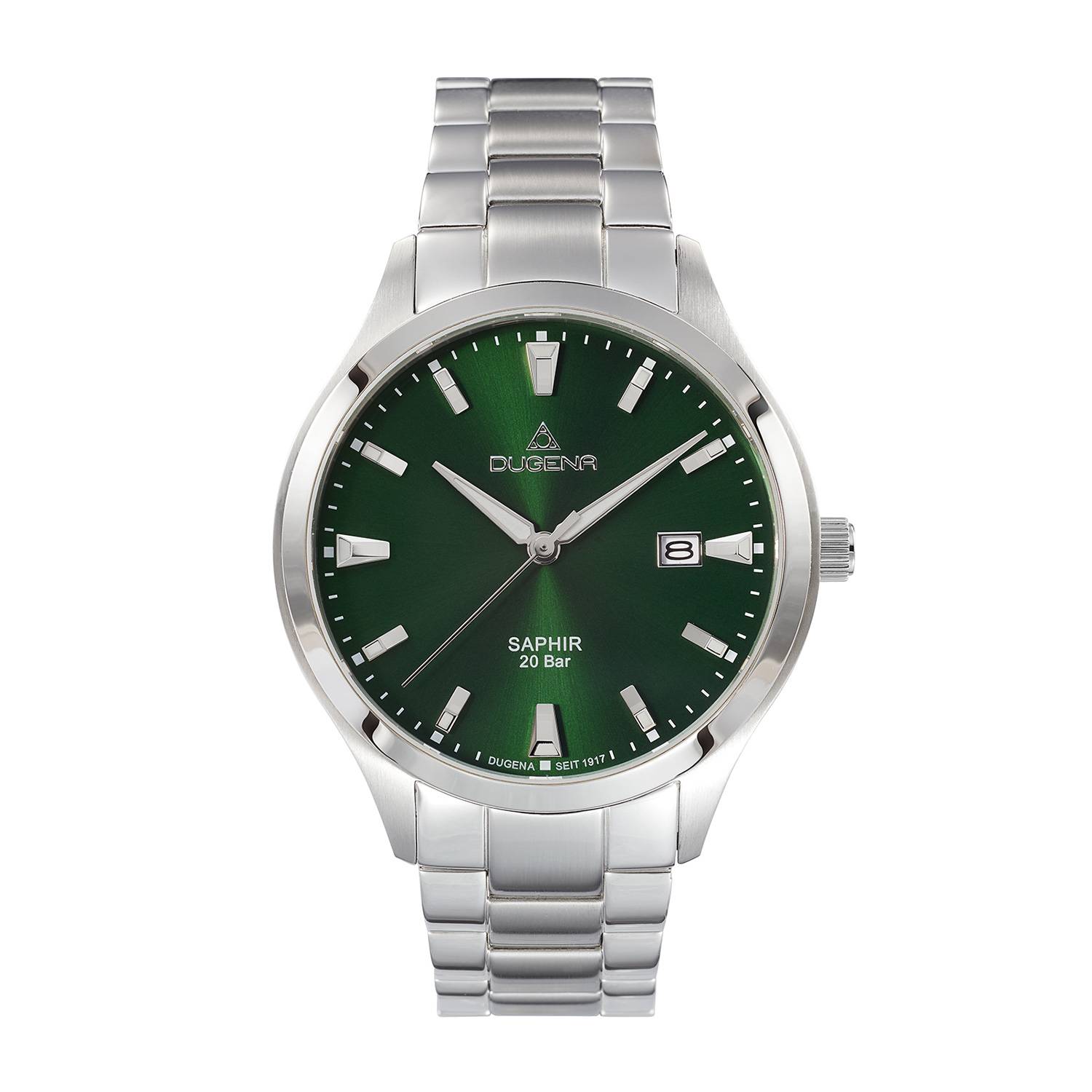 Dugena Herren-Armbanduhr Tresor Master, Quarz, Edelstahl, Saphirglas, 20 bar