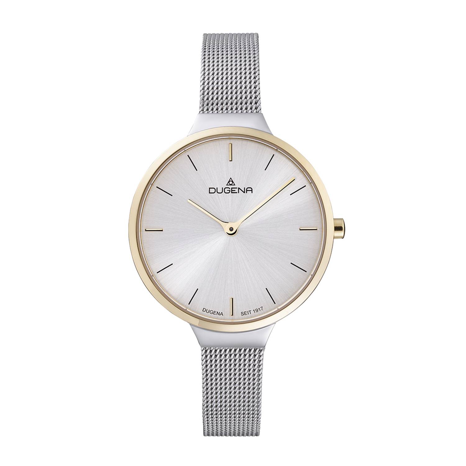 Dugena Damen-Armbanduhr, Alva, Quarz, Edelstahlgehäuse, Saphirglas, 3 bar