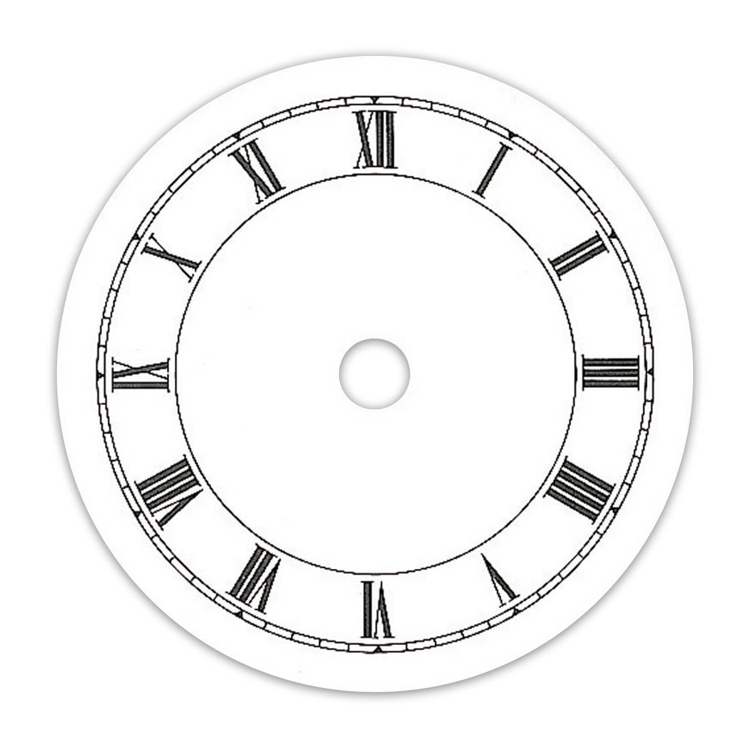 SELVA Zifferblatt, aus Aluminium, Weiß lackiert, mit römischen Zahlen