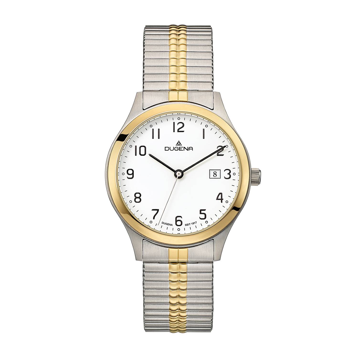 Dugena Herren-Armbanduhr Bari, Quarz, Edelstahlgehäuse, Mineralglas, 5 bar