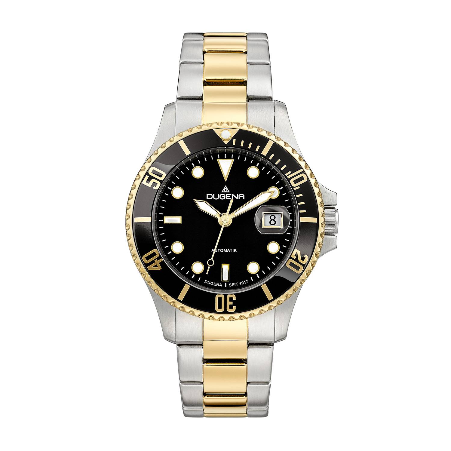 Dugena Herren-Armbanduhr Diver, Automatik, Edelstahl