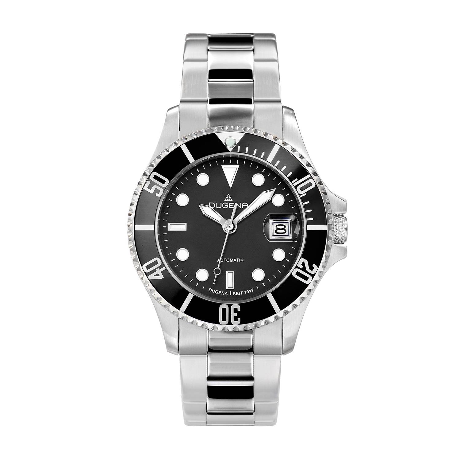 Dugena Herren-Armbanduhr Diver, Automatik, Edelstahl