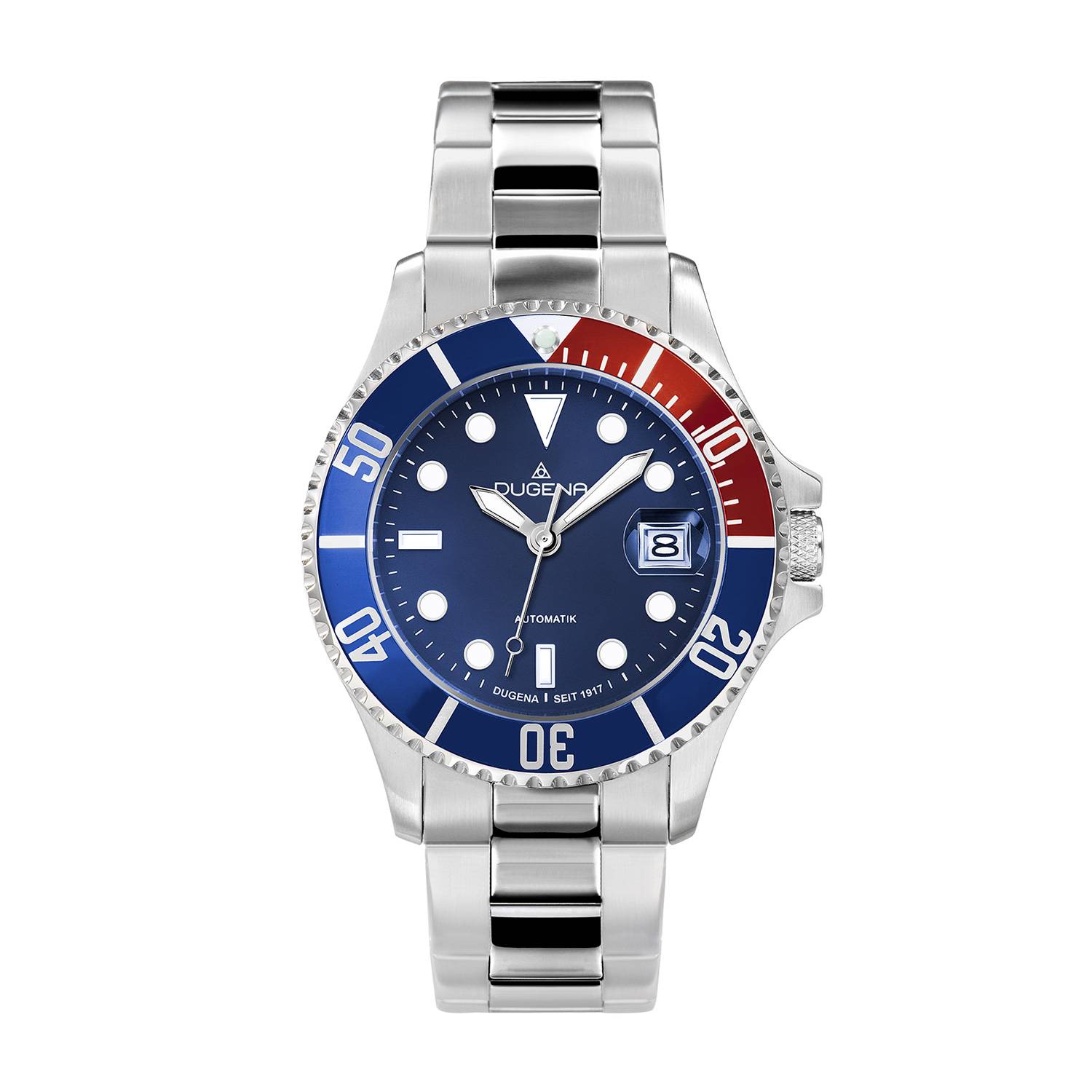 Dugena Herren-Armbanduhr Diver, Automatik, Edelstahl