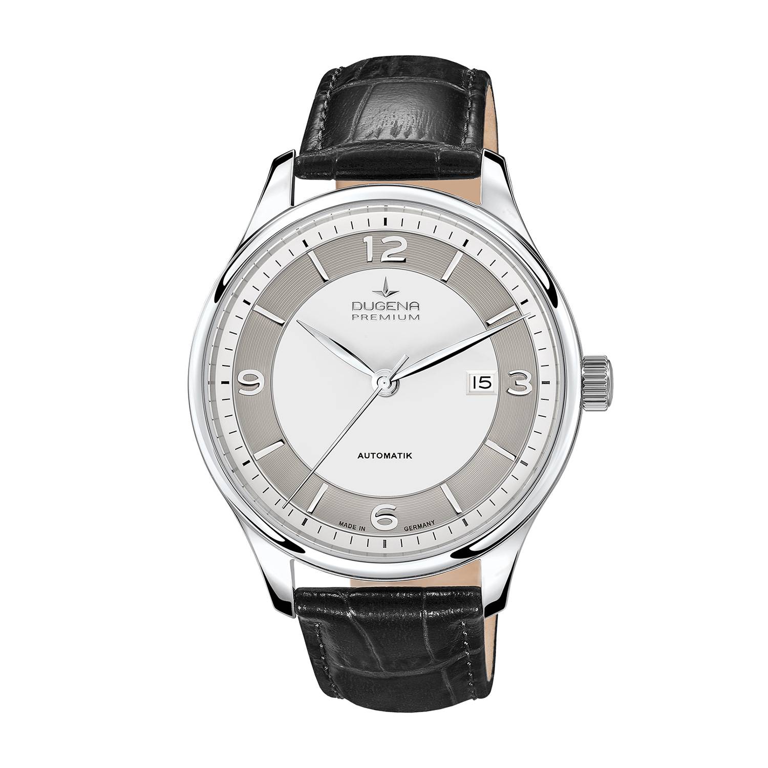 Dugena Herren-Armbanduhr Epsilon Automatik, Edelstahl, Saphirglas, 5 bar