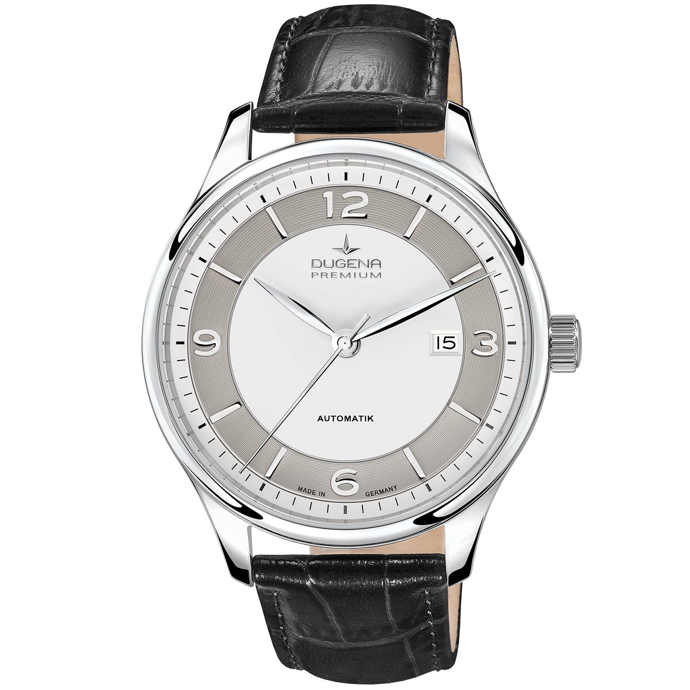 Dugena Herren-Armbanduhr Epsilon Automatik, Edelstahl, Saphirglas, 5 bar