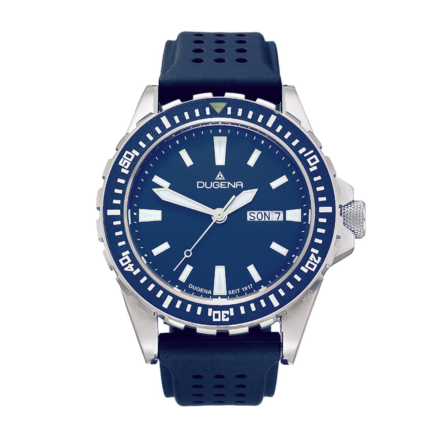 Dugena Herren-Armbanduhr Divers Friend, Quarz, Edelstahl, Mineralglas, 20 bar