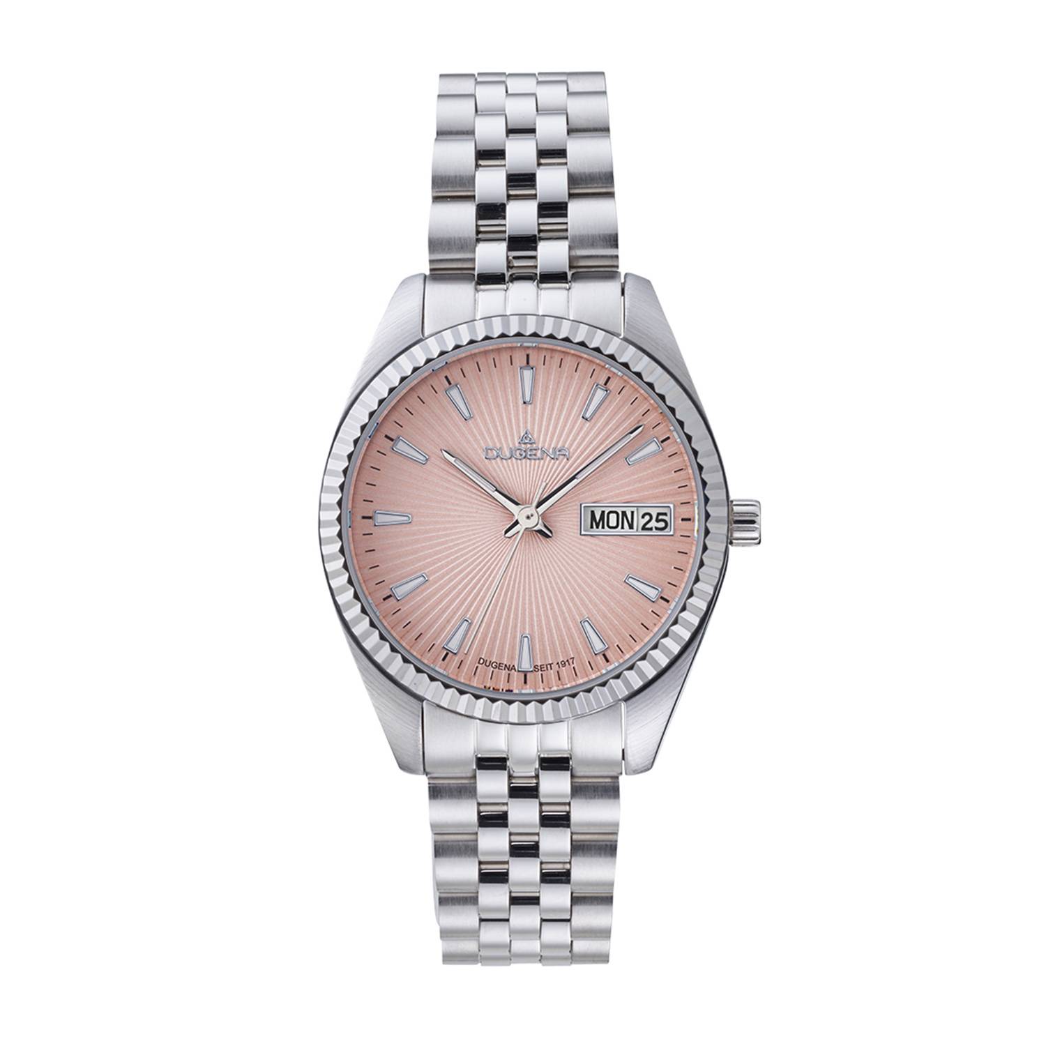 Dugena Damen-Armbanduhr, Venetia, Quarz, Edelstahlgehäuse, Saphirglas, 10 bar