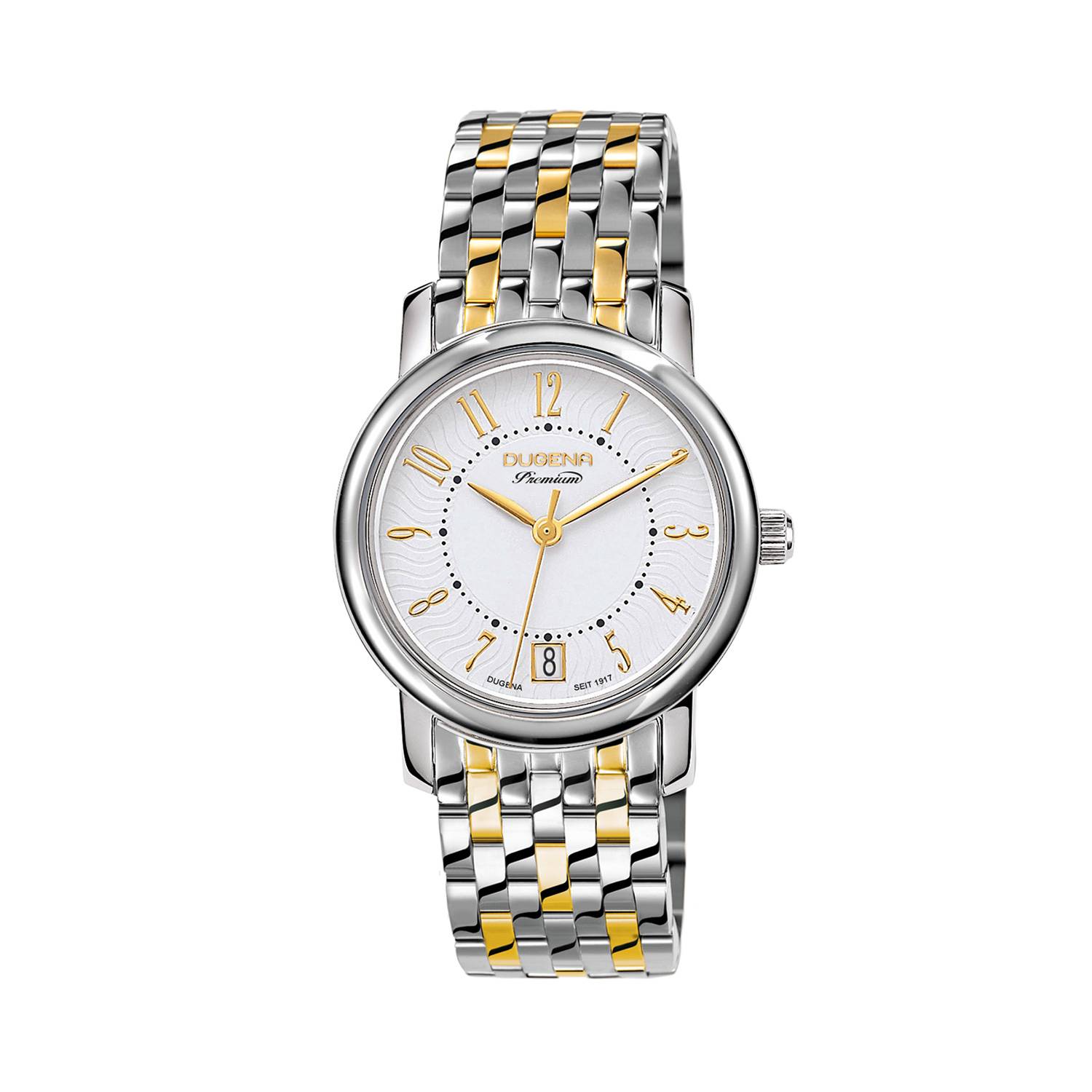 Dugena Damen-Armbanduhr Rondo Petit Arabica, Quarz, Edelstahl, Saphirglas, 5 bar