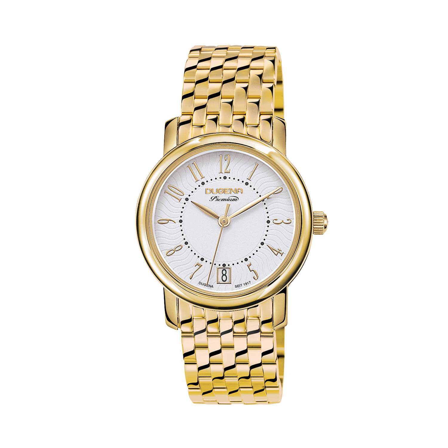 Dugena Damen-Armbanduhr Rondo Petit Arabica, Quarz, Edelstahl, Saphirglas, 5 bar