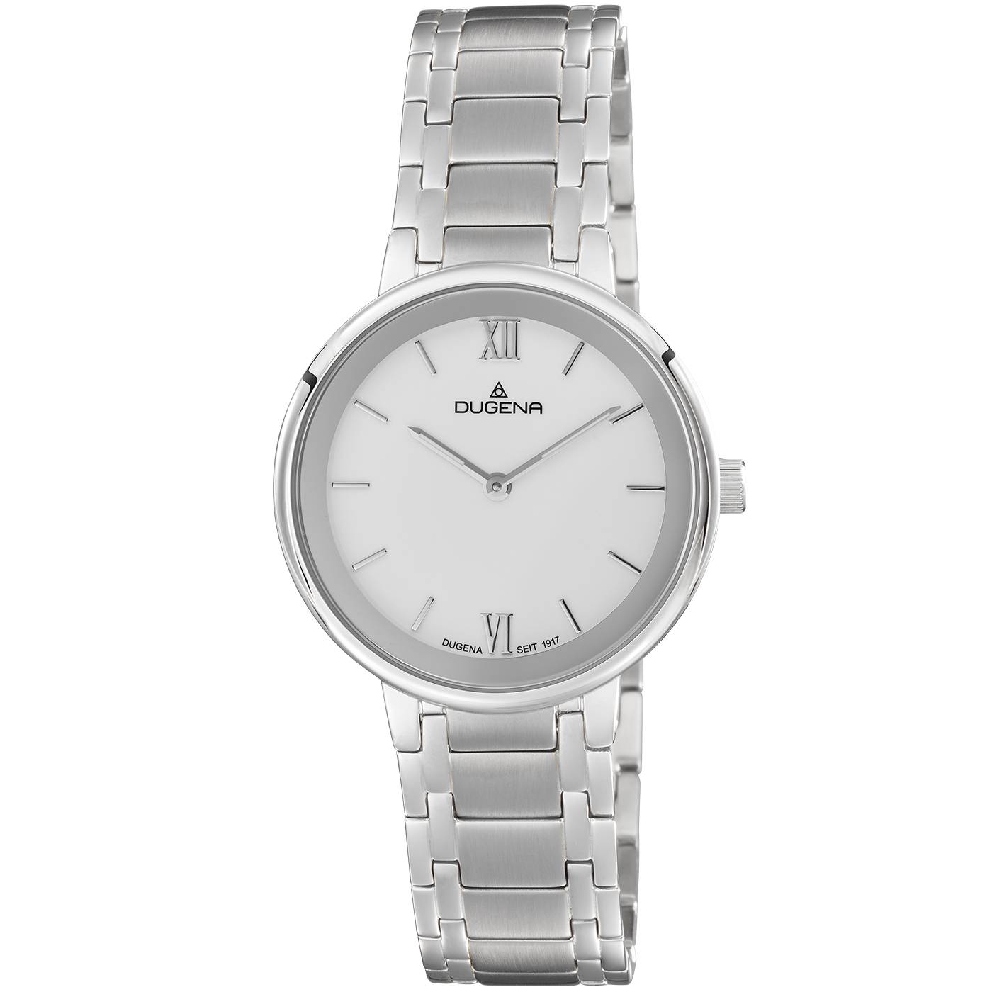 Dugena Damen-Armbanduhr Cosima, Quarz, Edelstahlgehäuse, Saphirglas, 3 bar