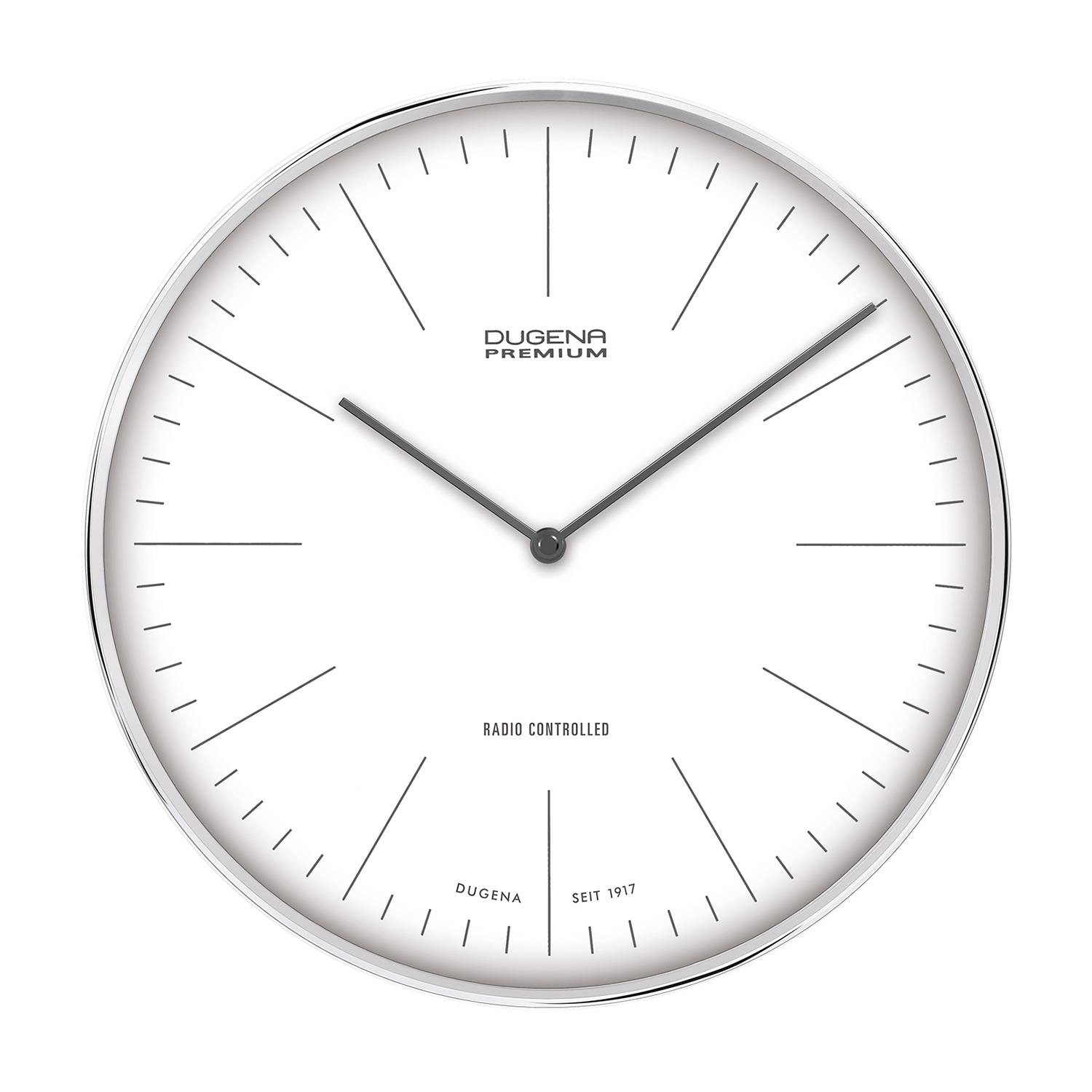 Dugena Wanduhr Dessau, Funkuhrwerk, Metallgehäuse, ø 32 cm, inklusive Batterie