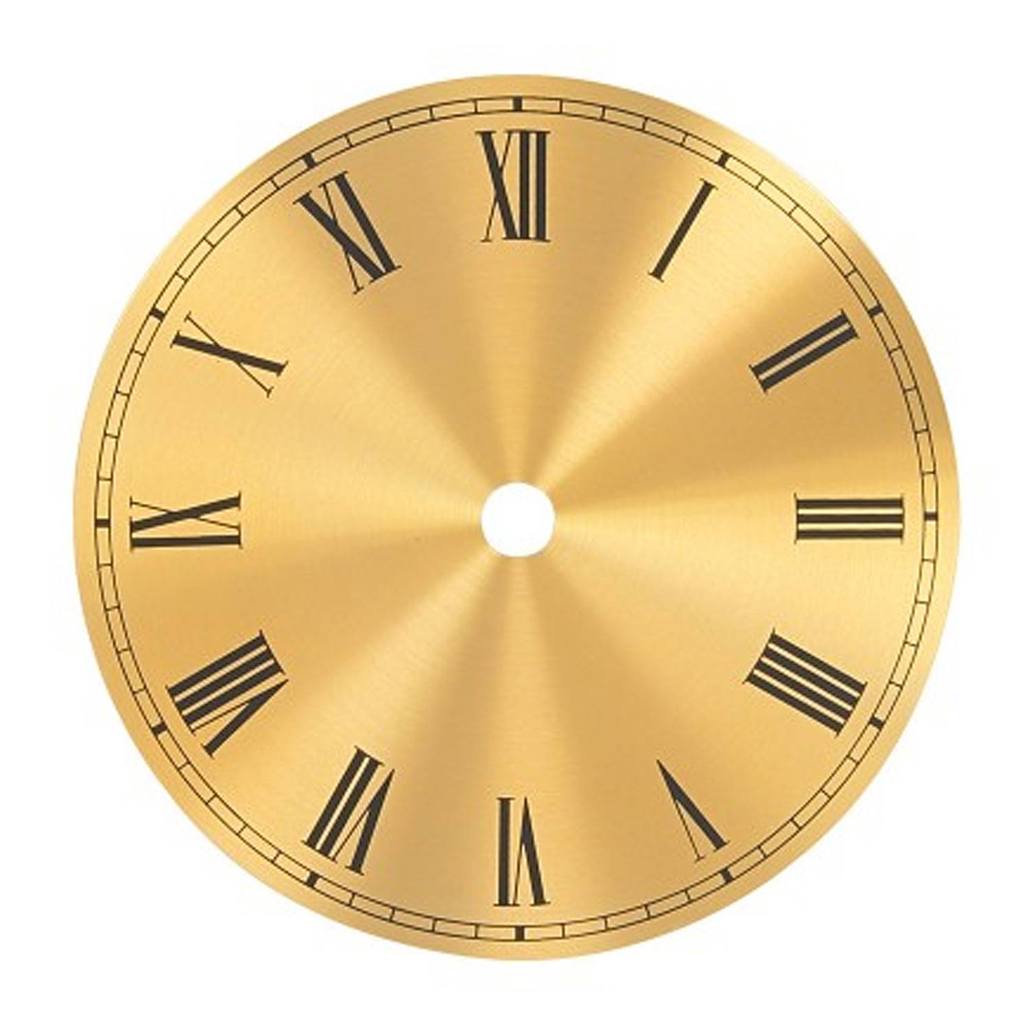 SELVA Zifferblatt für Regulateure, Gold, römische Ziffern, aus Aluminium, 175 mm