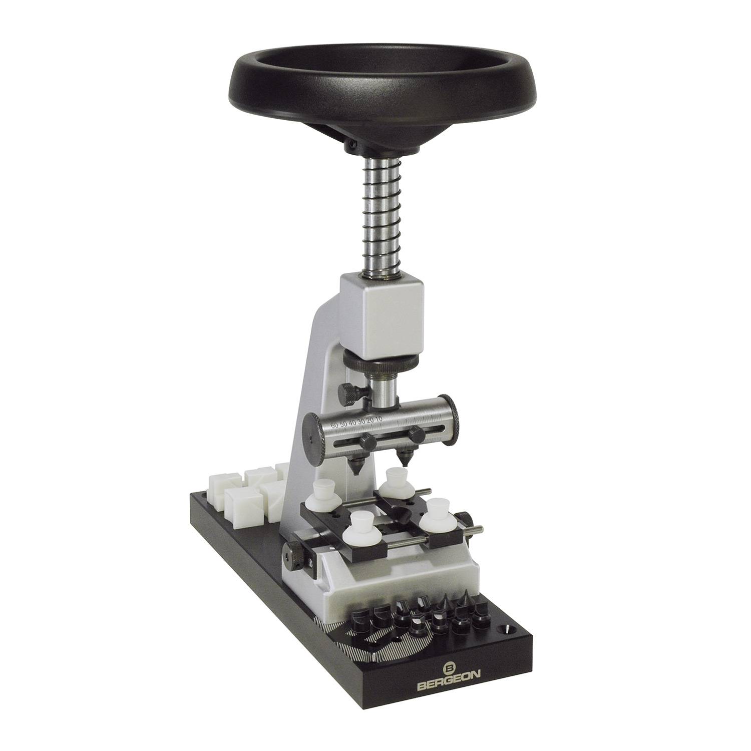 Bergeon Presstock 5700-Z mit Handrad, zum Öffnen und Schliessen wasserdichter Uhrgehäuse