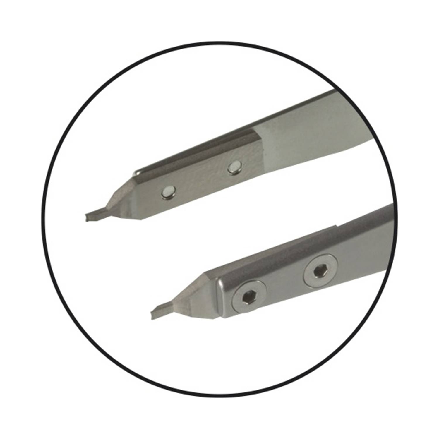 Bergeon 7825 Zange für Stege von Metallbandschließen, Federsteg-Kornzange, Edelstahl