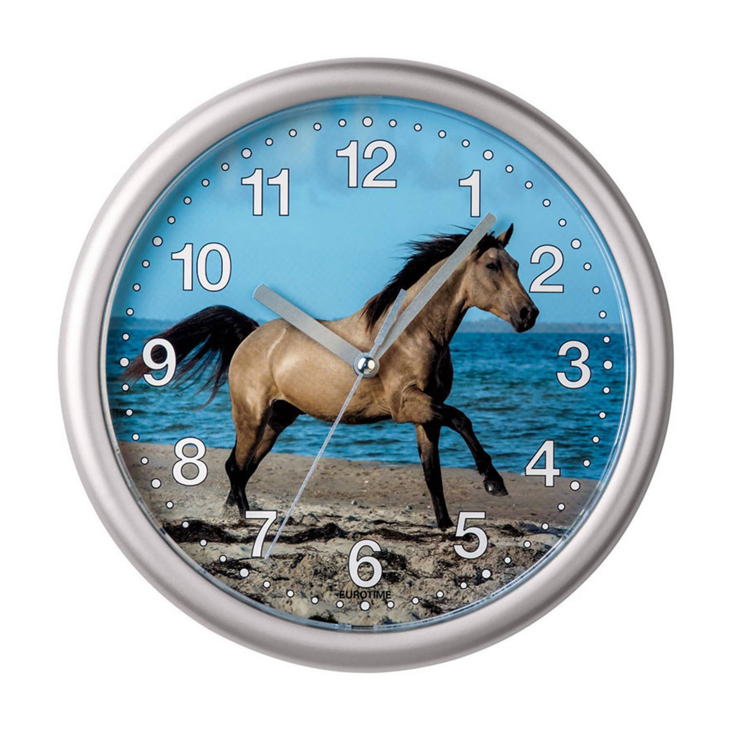 EUROTIME Kinderwanduhr Pferd