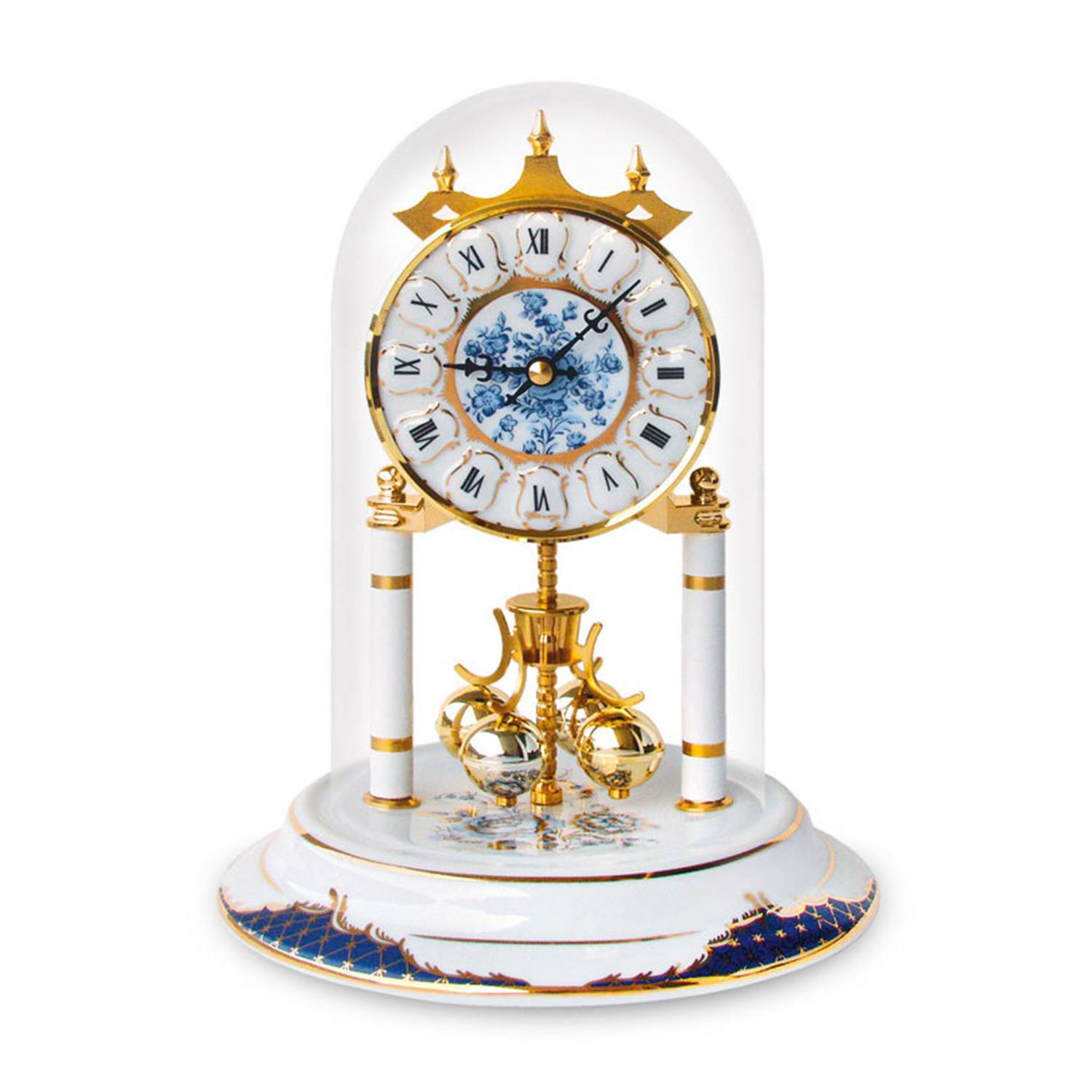 Haller Jahresuhr Felice, aus Schwarzwälder Produktion, mit Kristallglashaube