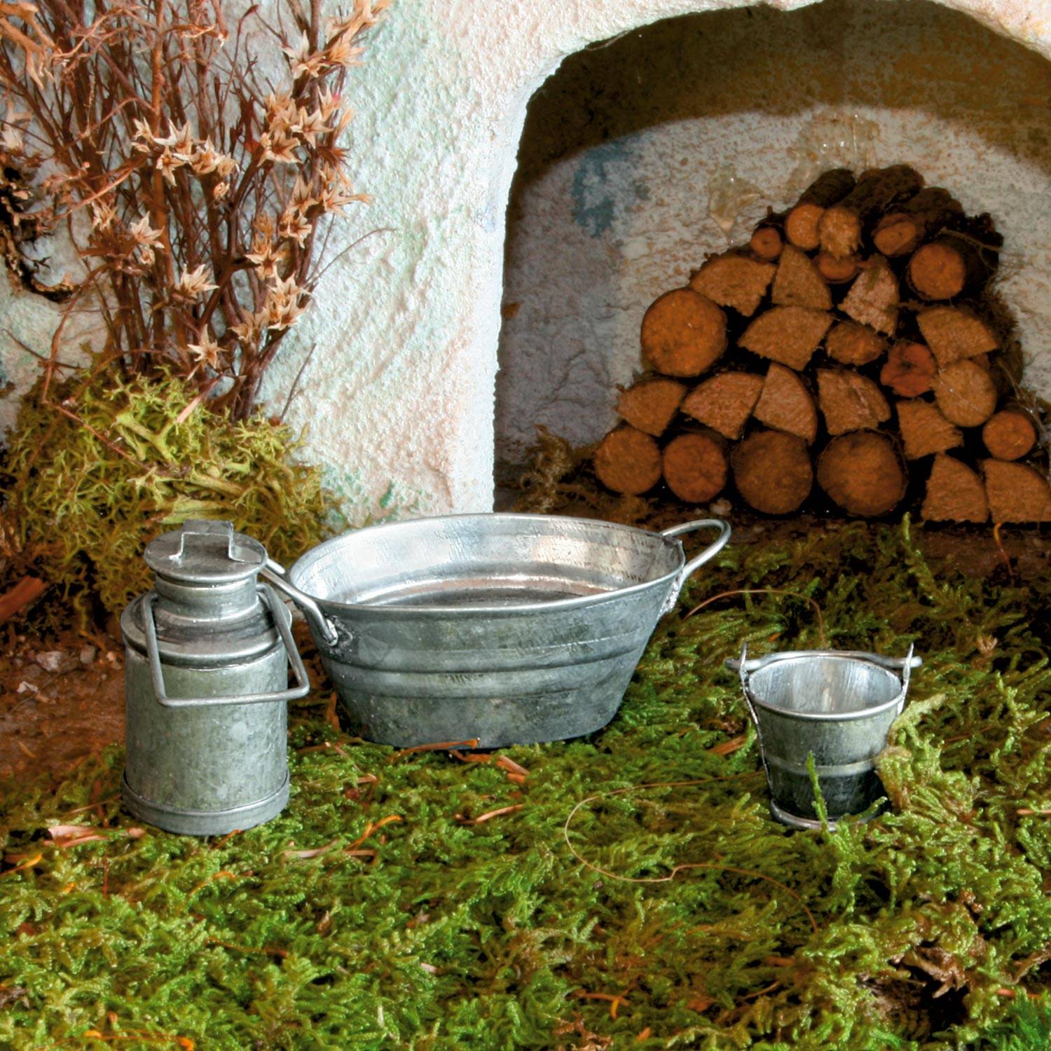 SELVA Eimer, Milchkanne und Wanne-Set
