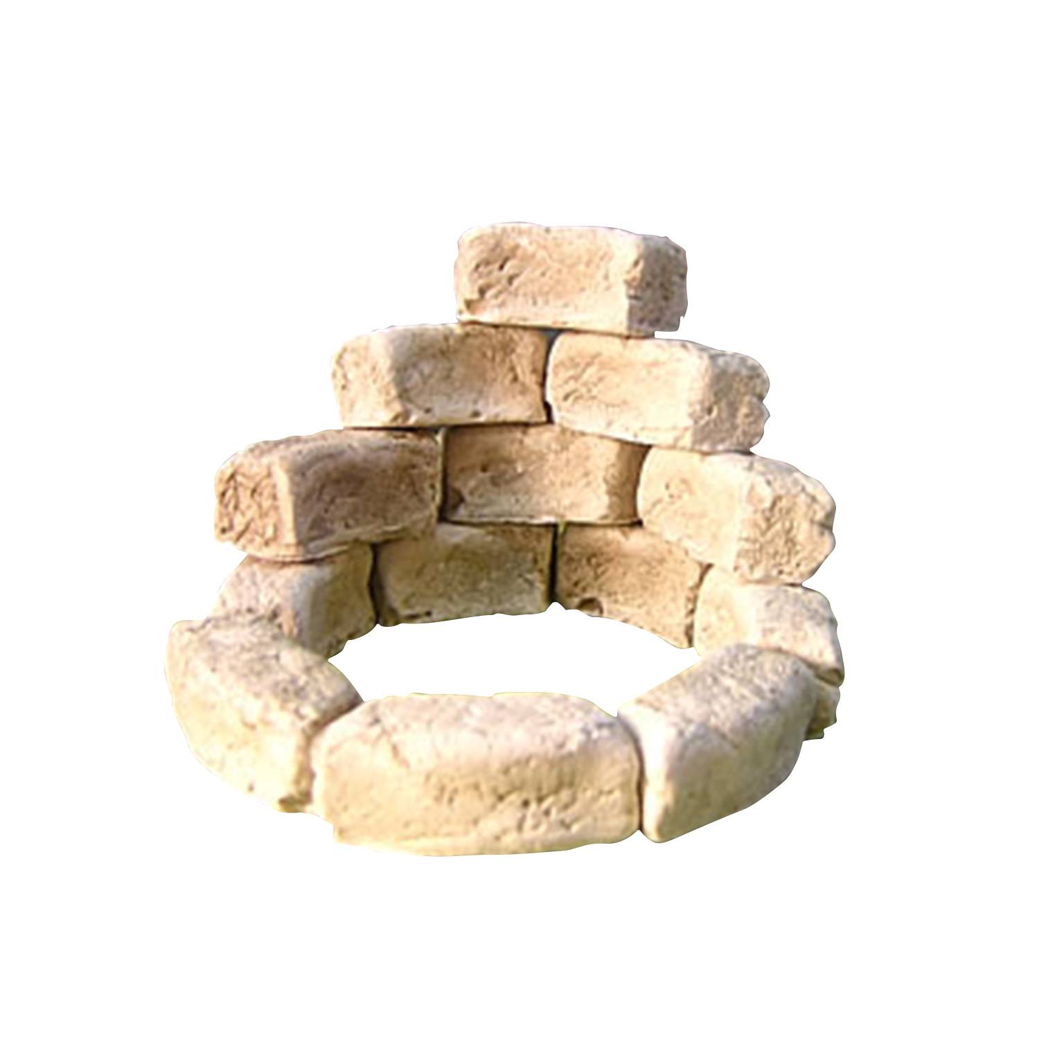 SELVA Bausteine, 120 Stück, 2 x 1 x 1 cm, koloriert, für Modell- und Krippenbau