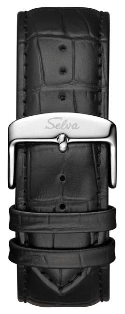SELVA SELVA Herren-Automatikuhr »Nando« mit Gangreserve, silber/ schwarz