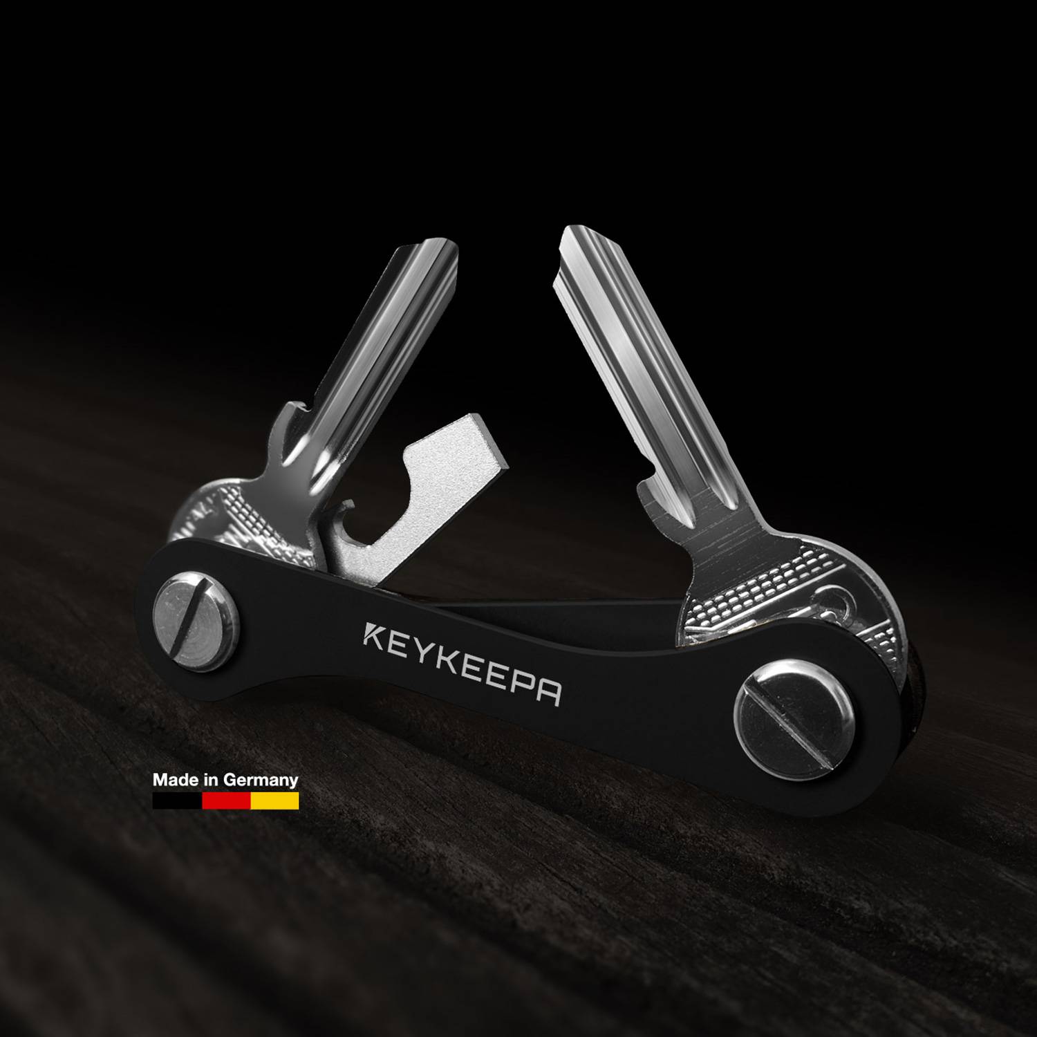 SELVA Keykeepa Aluminium für bis zu 12 Schlüssel, schwarz