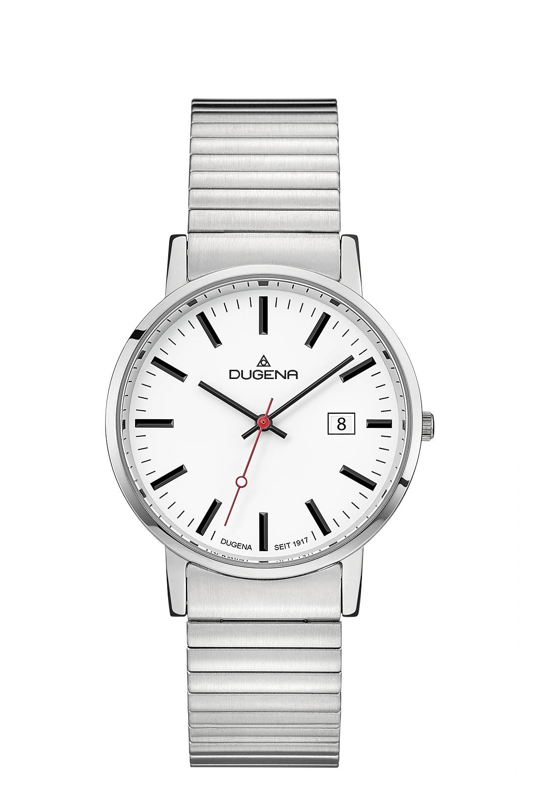 Dugena Herren-Armbanduhr Moma Comfort, Quarz, Edelstahlgehäuse, Mineralglas, 3 bar