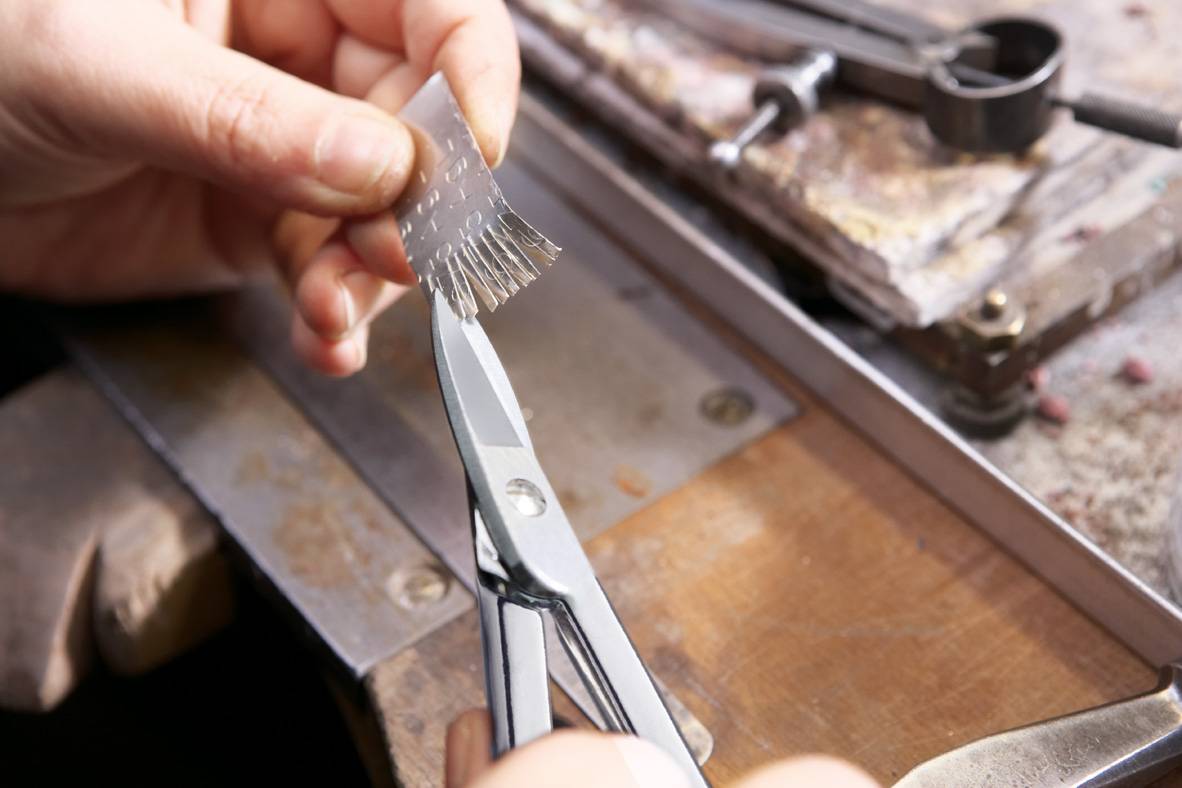 SELVA Goldschmiedeschere offene Griffe