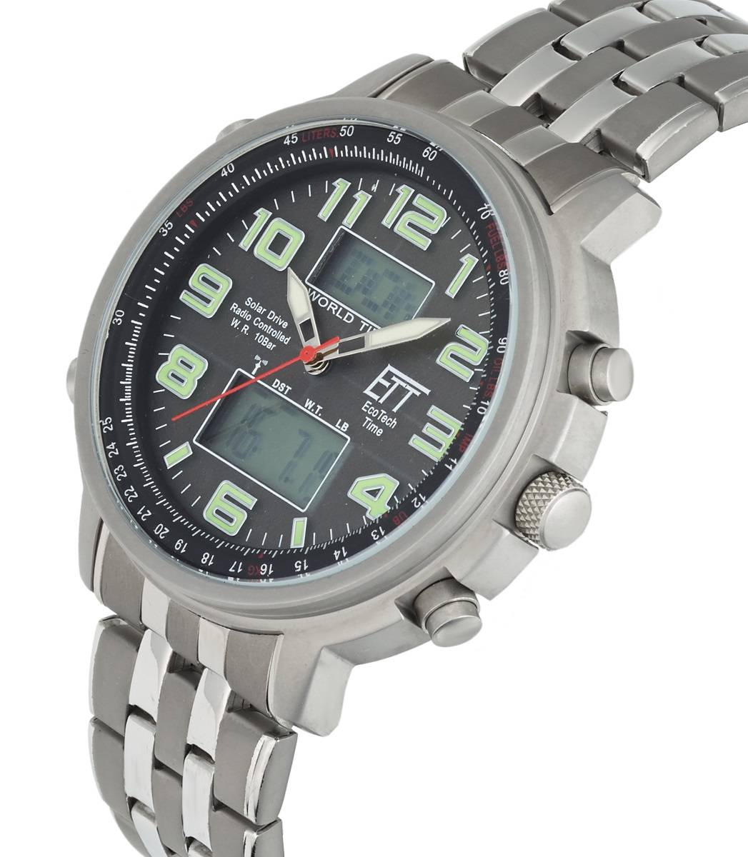 ETT Herrenuhr EGS-11302-22M, Funk, Solar, analog-digital, Chronograph, Edelstahl