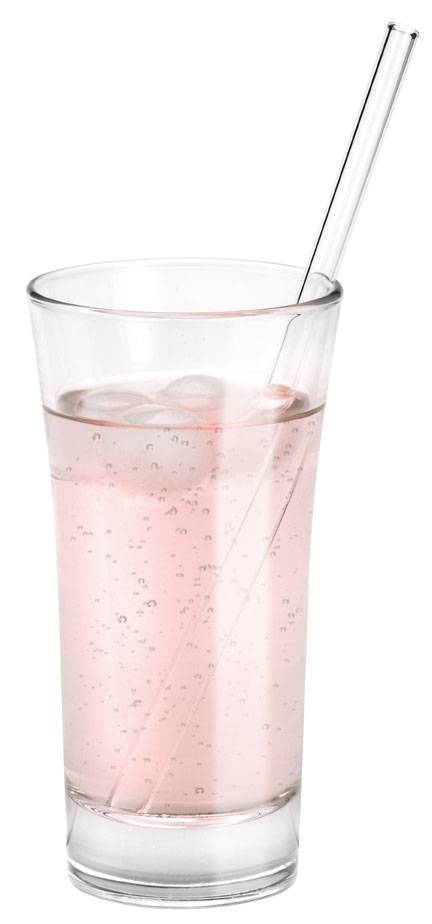 SELVA Trinkhalme/ Strohhalme aus Glas, Ø 8mm, Länge 15cm