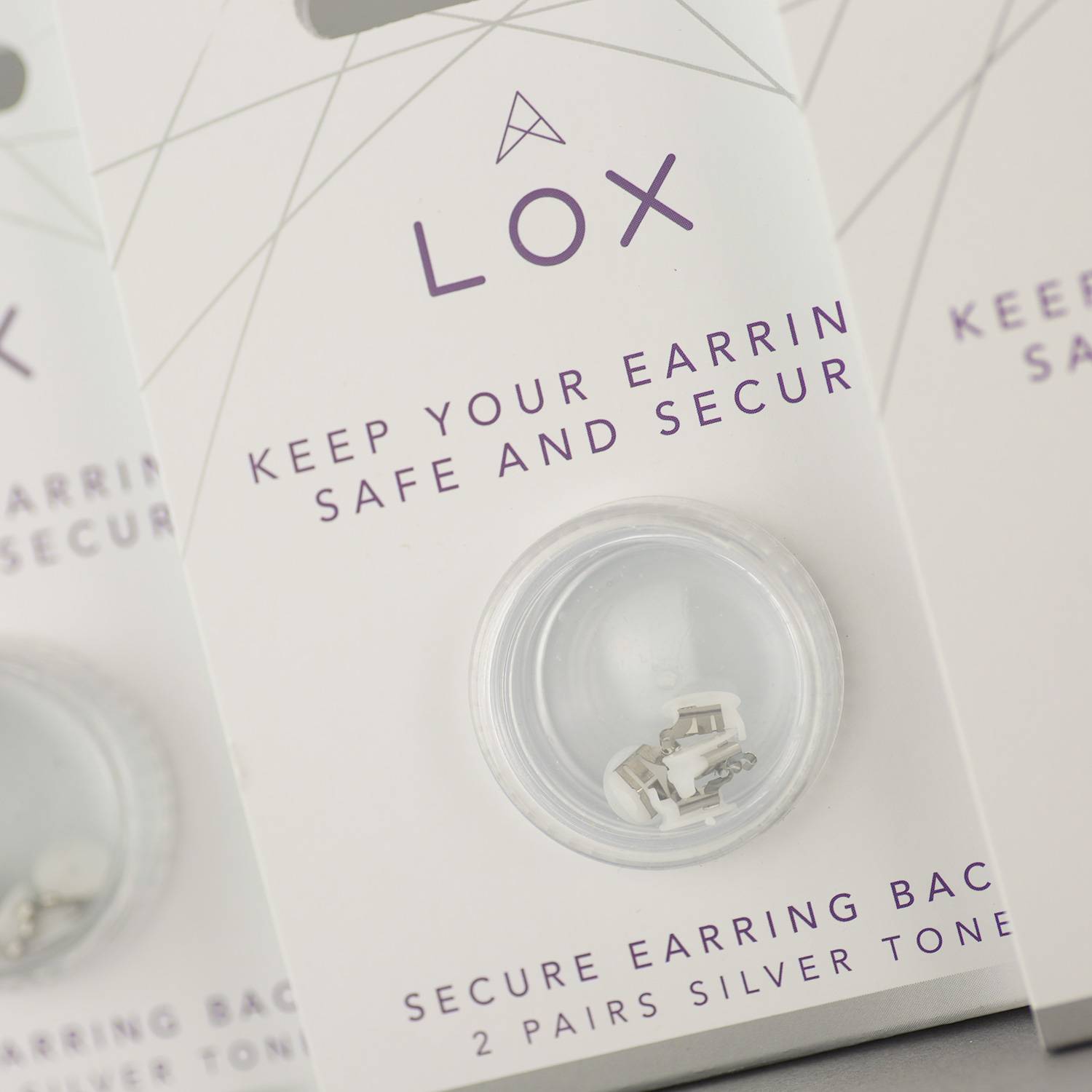 SELVA LOX - Sicherheit für Ohrstecker, anti-allergisch, versilbert