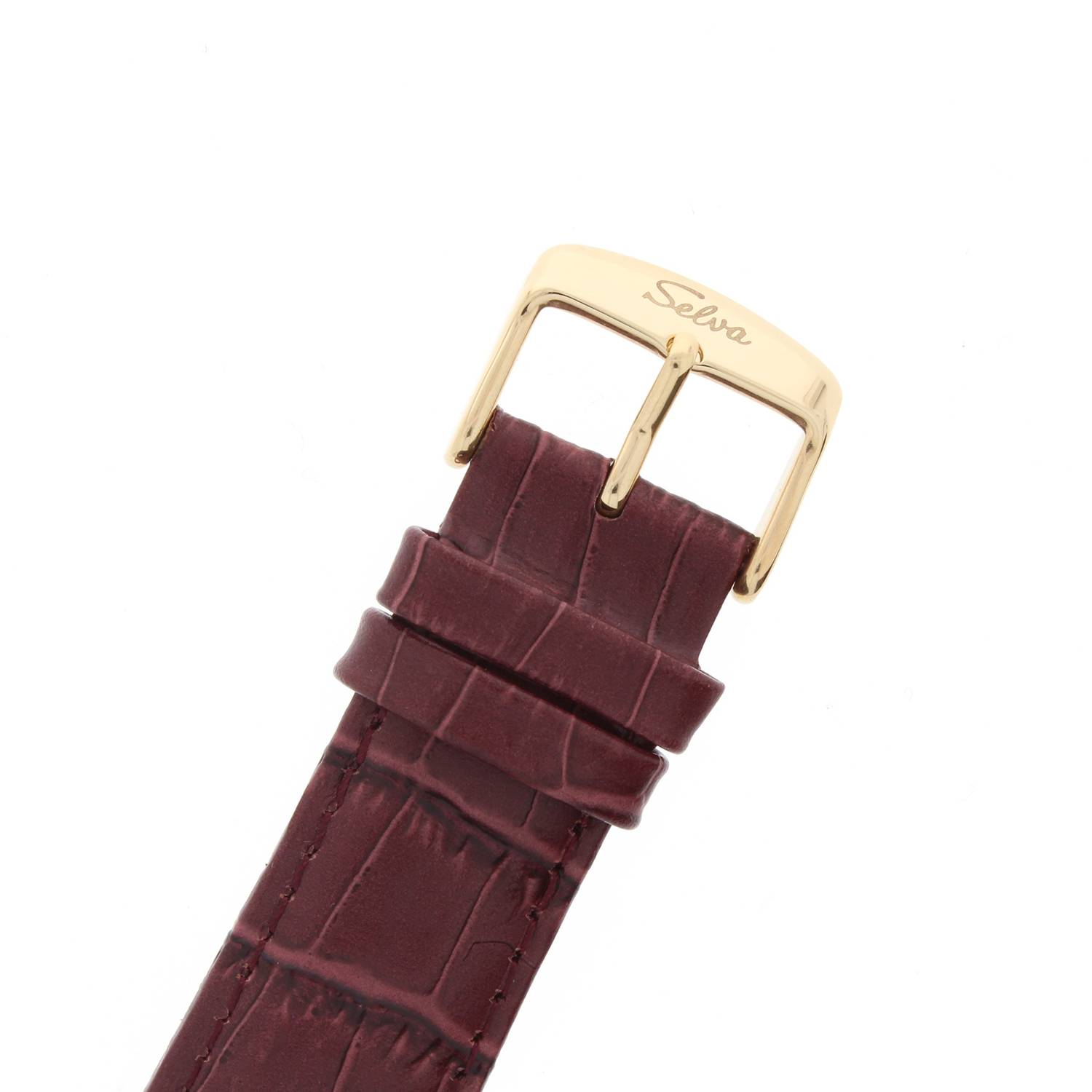 SELVA SELVA Herren-Armbanduhr »Santos« - Sonne/Mond - vergoldet