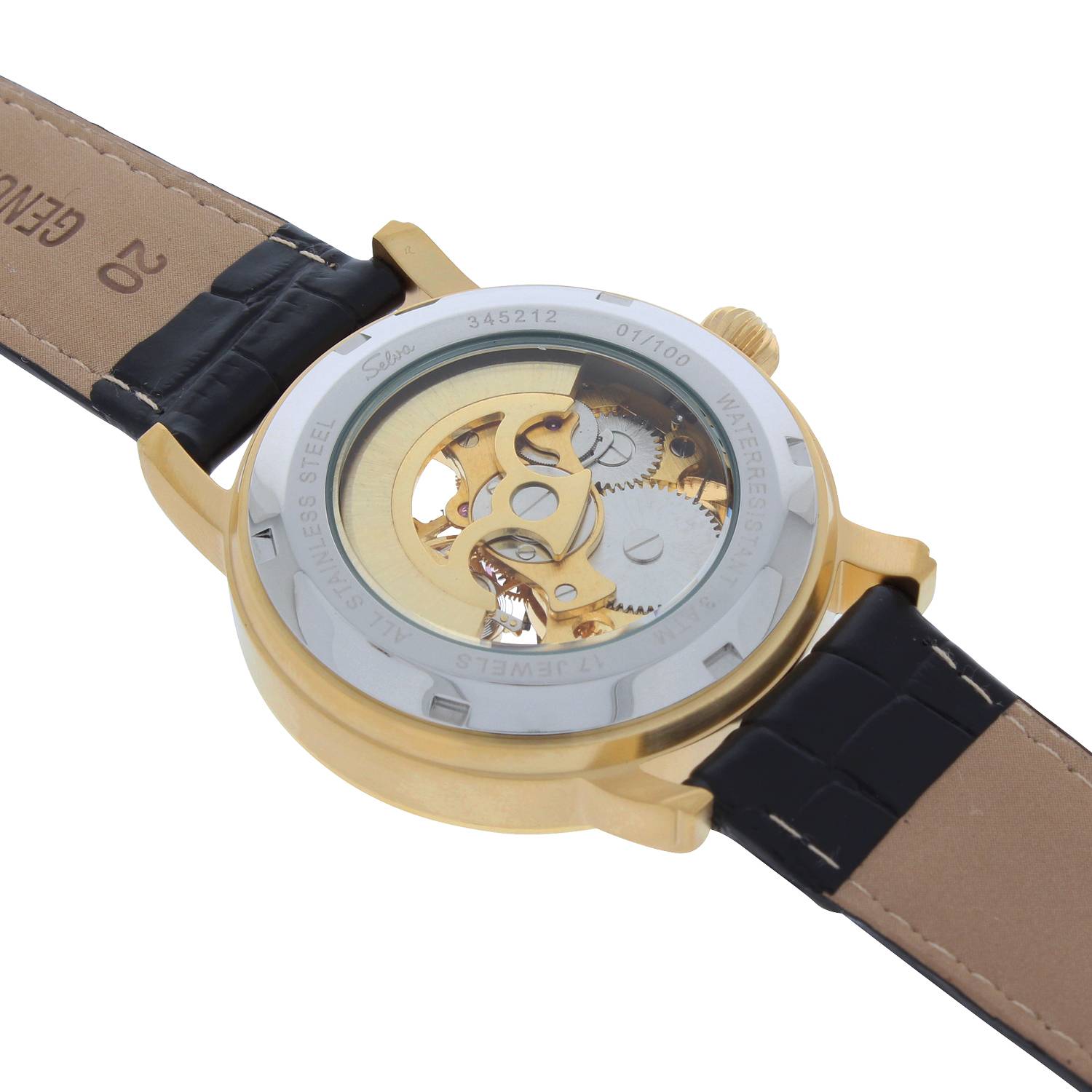 SELVA SELVA Herren-Armbanduhr »Lyan« - vergoldet-schwarz