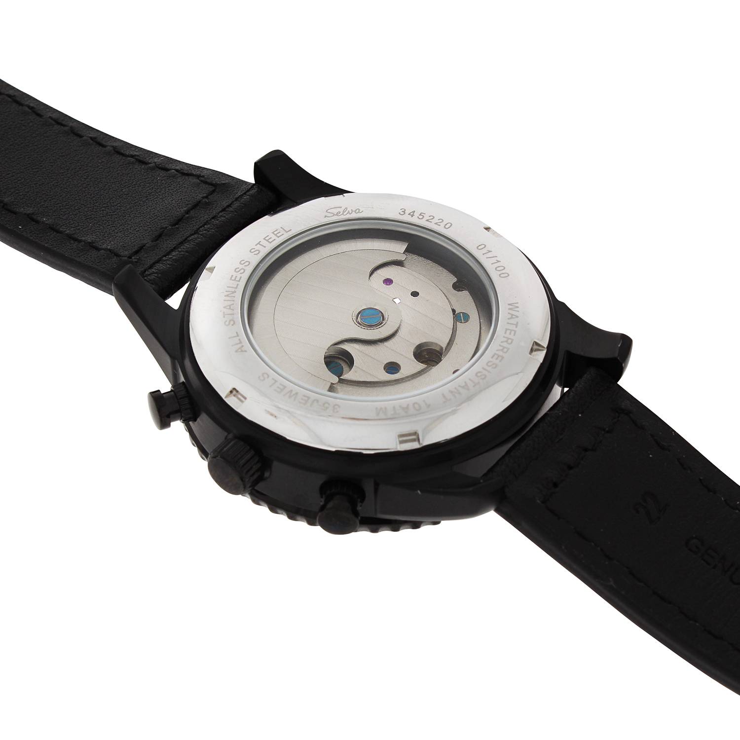 SELVA SELVA Herren-Armbanduhr »Vito« - Big Date - schwarz