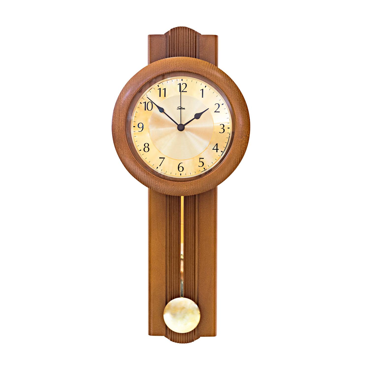 ZEIT.punkt Dornbirn Funk-Pendelwanduhr, aus Kirschbaum, made in Germany