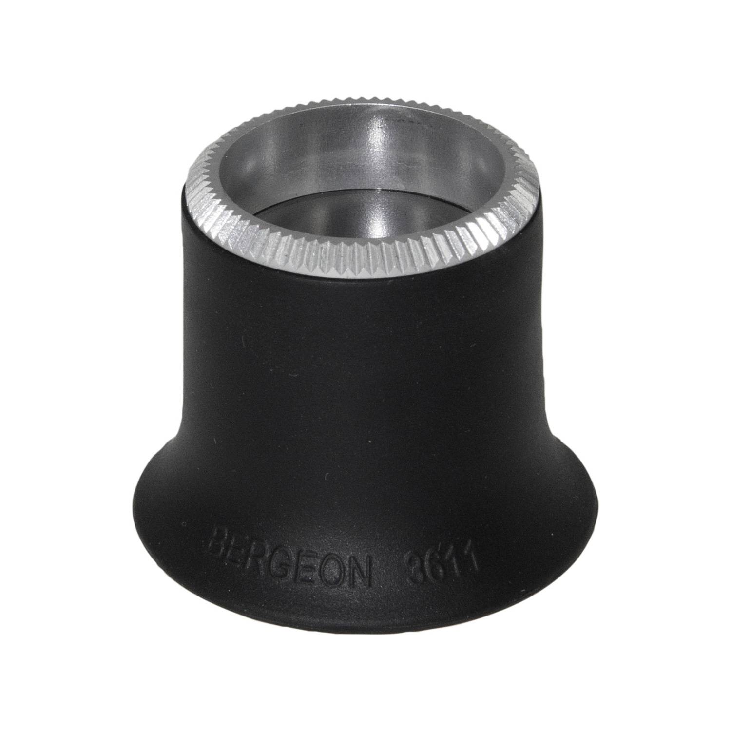Bergeon 3611-N-4 Lupe, Vergrößerung 2,5x, Weichgummi, mit verschraubtem Aluminium-Ring