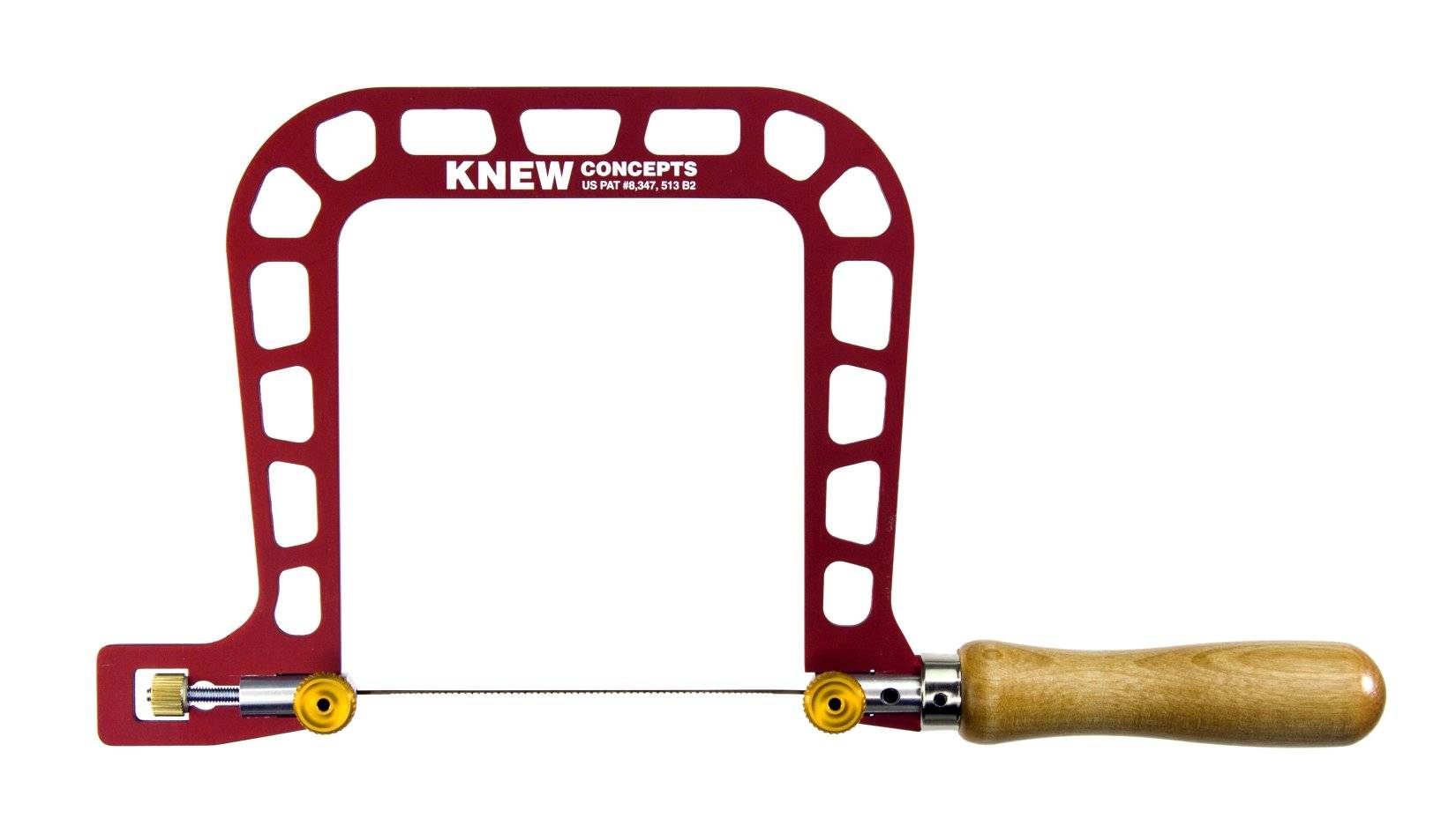 Knew Concepts Laubsägebogen mit Blattspannung, aus Aluminium, leicht und stabil, 125 mm